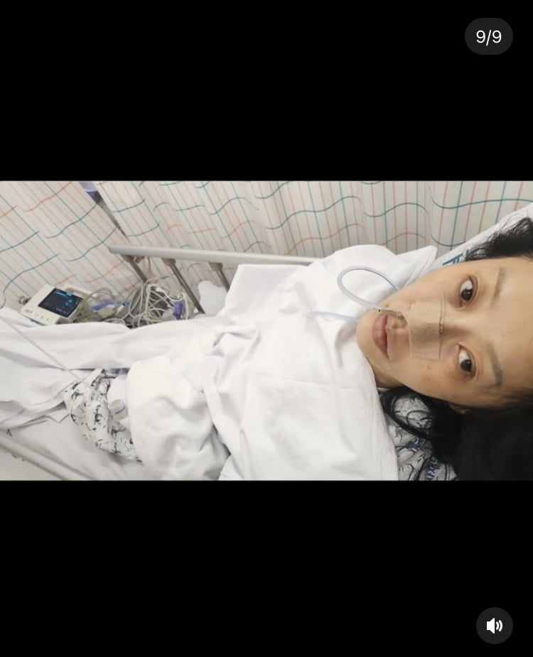 고현정, 코에 호스까지 끼우고…수척해진 병실 생활