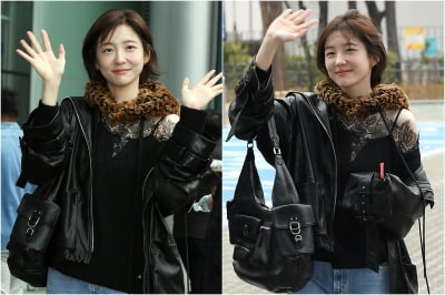 온몸에 전신 타투 아니었네…박지현, 58만원대 재킷 속 감춰둔 독특한 탑