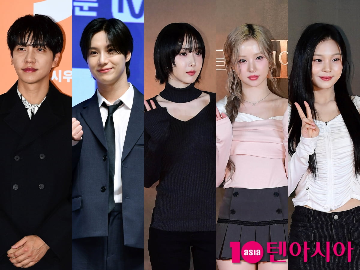이승기, 태민, 신비, 은하, 엄지. / 사진=텐아시아DB