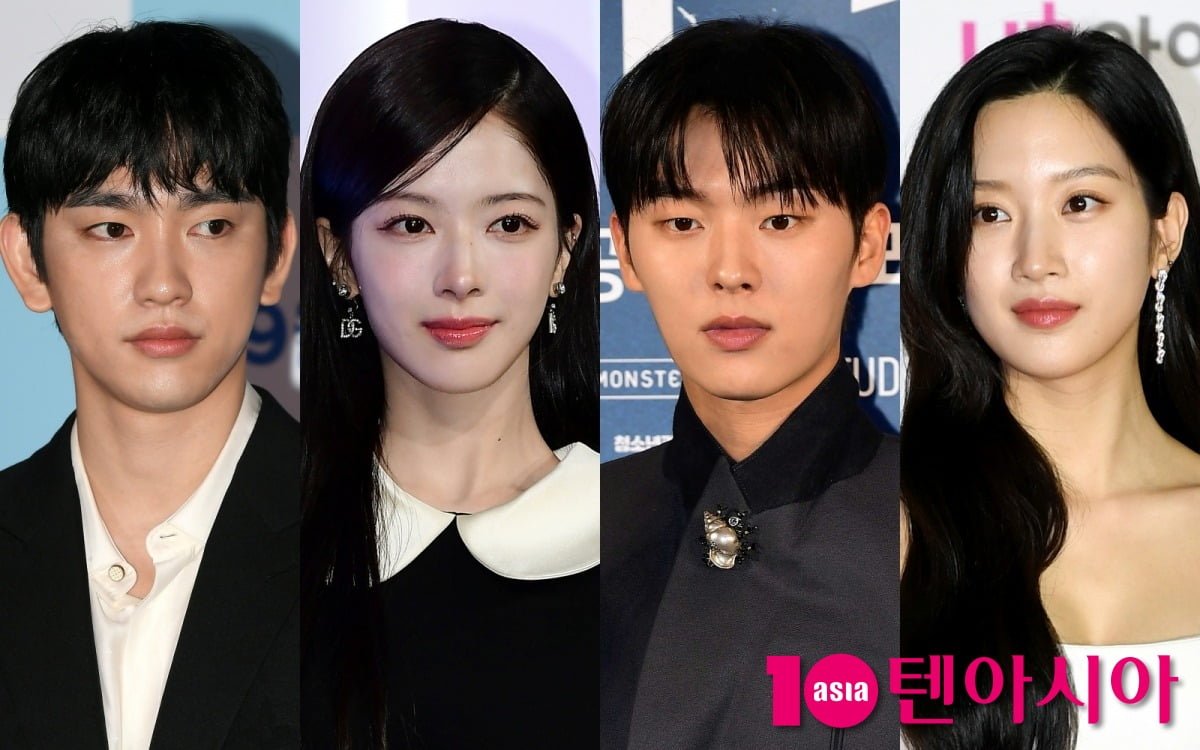 (왼쪽부터) 박진영, 노정의, 최현욱, 문가영 /사진=텐아시아 DB