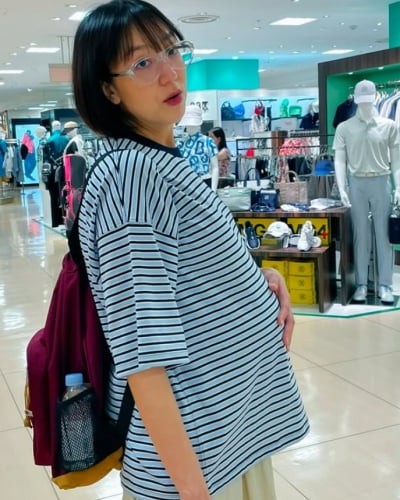 '아들맘' 이은형, 만삭 배 부여 잡고→지친 기색 역력