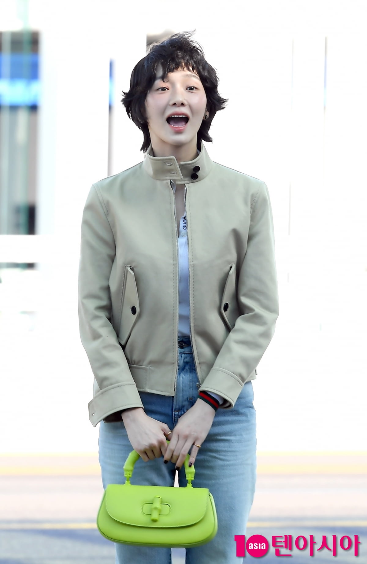 박규영, 천사 미소+볼콕...우아한 출국[TEN포토+]