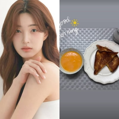 다이어트 요구 받은 율희, 식단 공개…다 타버린 빵 '조촐'