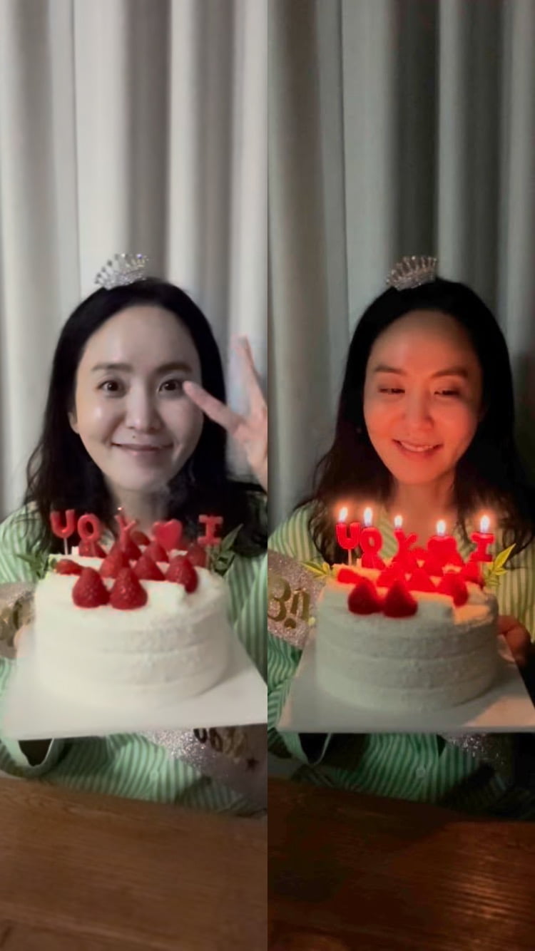 ‘이혼 소송’ 박지윤, 왕관까지 쓰고 파티…46번째 생일