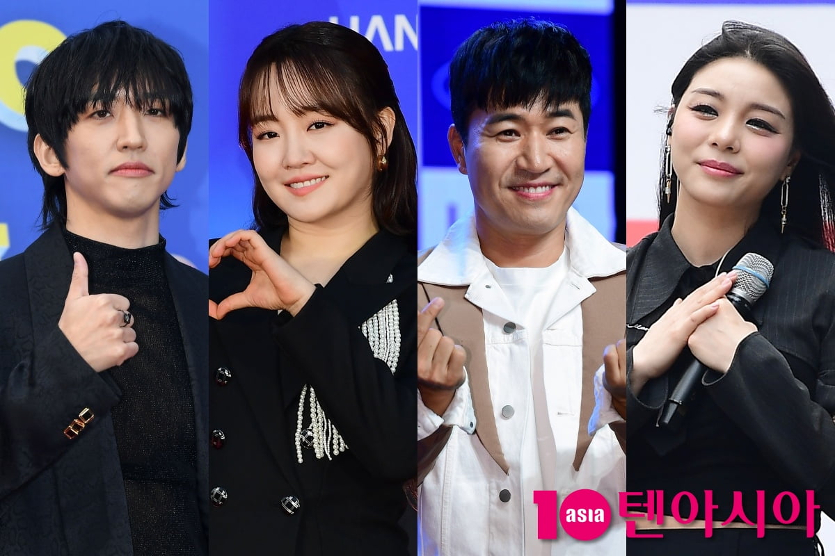 가수 이승윤, 윤하, 방송인 김종민, 가수 에일리/사진=텐아시아 사진DB