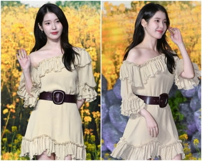 가죽 벨트가 무려 145만원…아이유, 명품 S사 드레스로 꾸민 보호시크룩