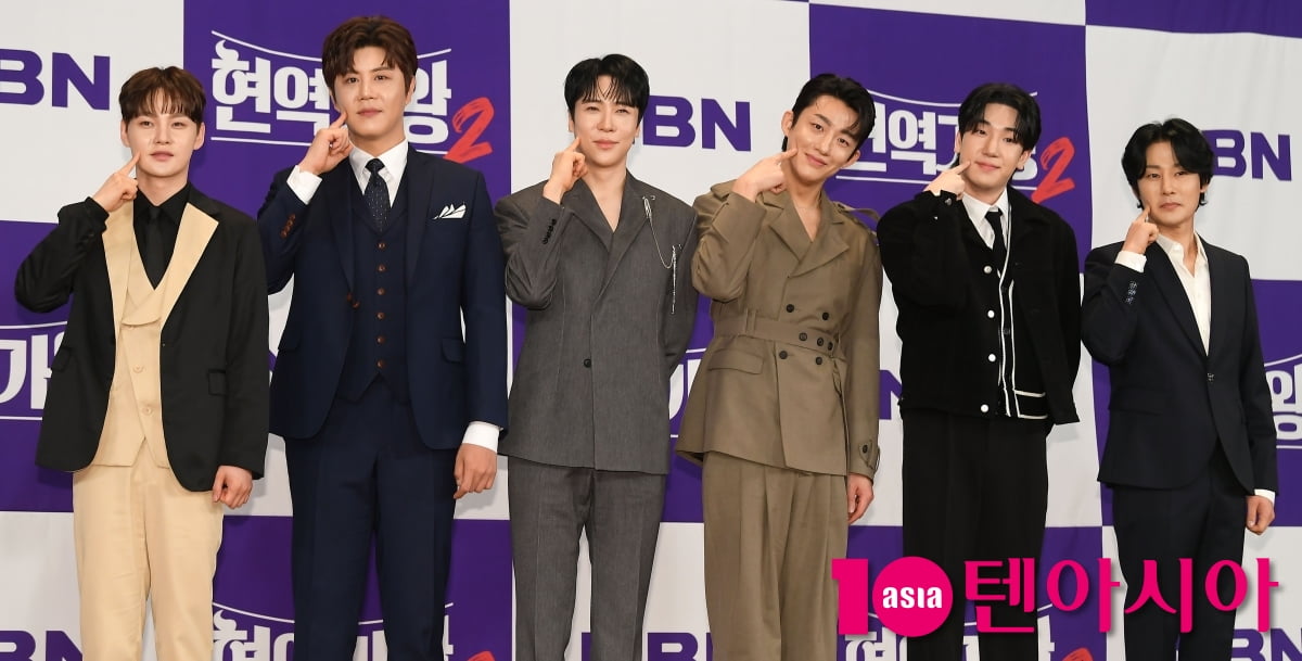 박서진-진해성-에녹-신승태-최수호-강문경, 현역가왕2 탑7 힘찬 파이팅![TEN포토+]