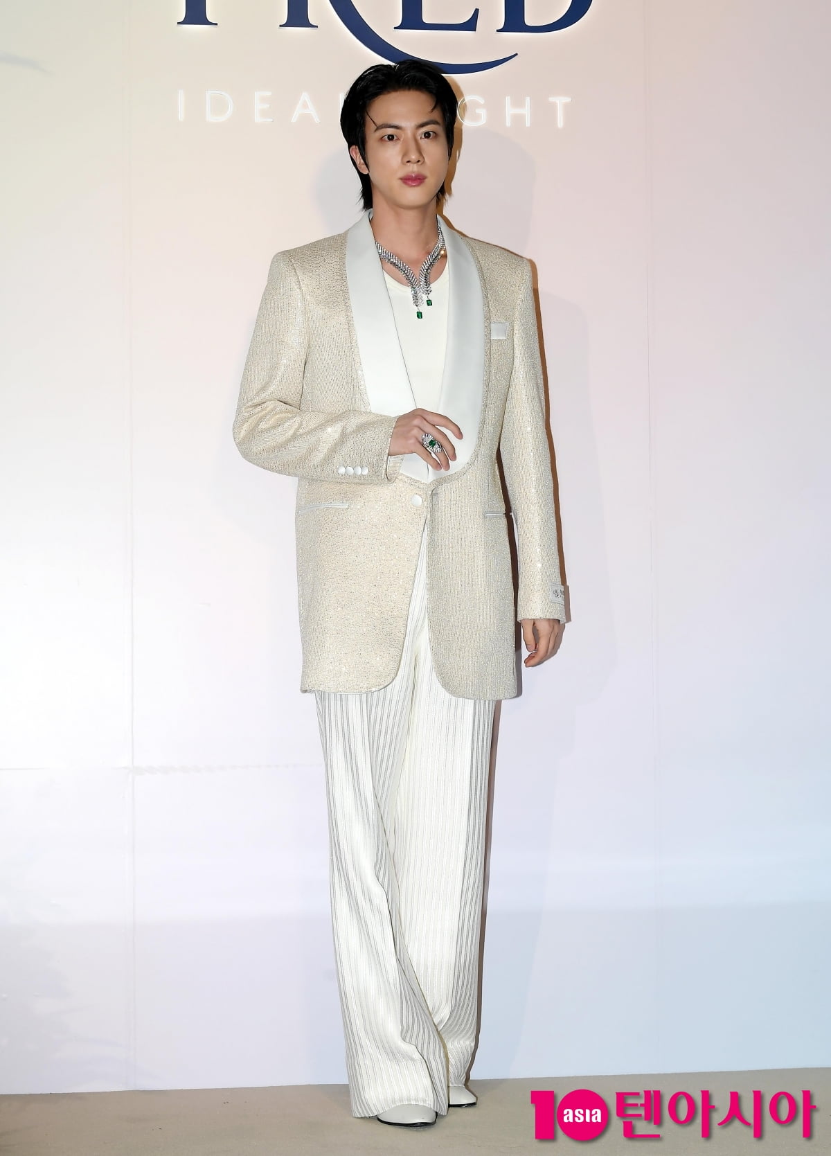 BTS 진, 백마탄 왕자님...주얼리 귀죽이는 외모[TEN포토+]