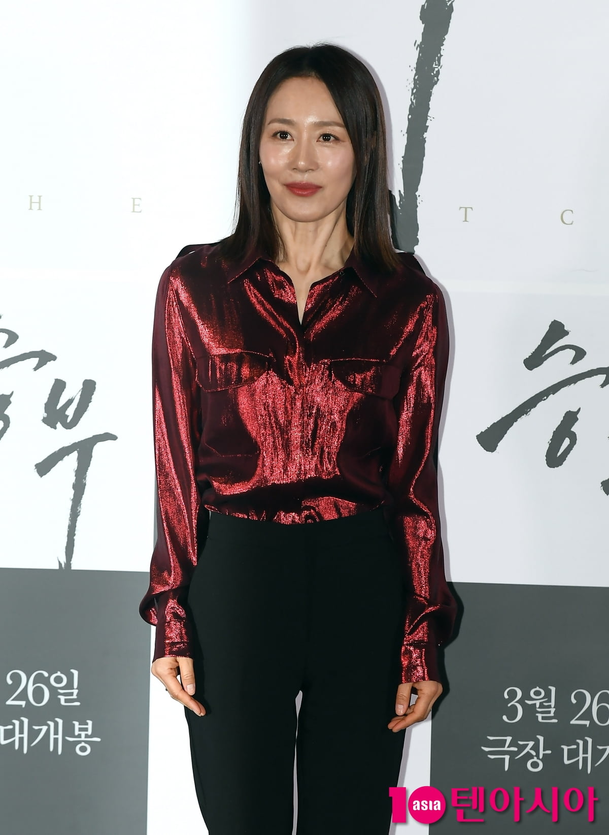 문정희, 화려한 레드...아름다운 미소[TEN포토+]