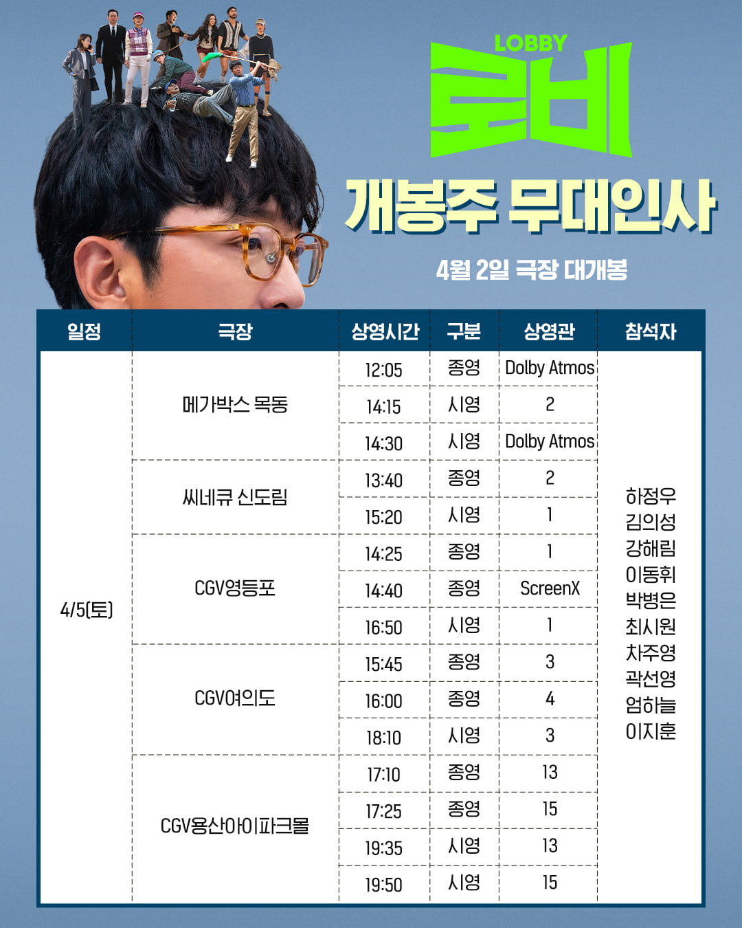 하정우, 줄줄이 '로비' 일정…쉴 새 없는 무대인사