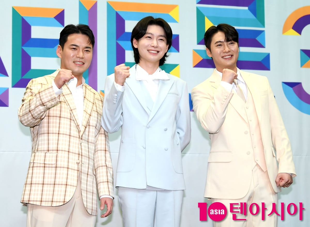 김용빈-손빈아-천록담, 해맑은 '미스터트롯3' 진선미[TEN포토+]