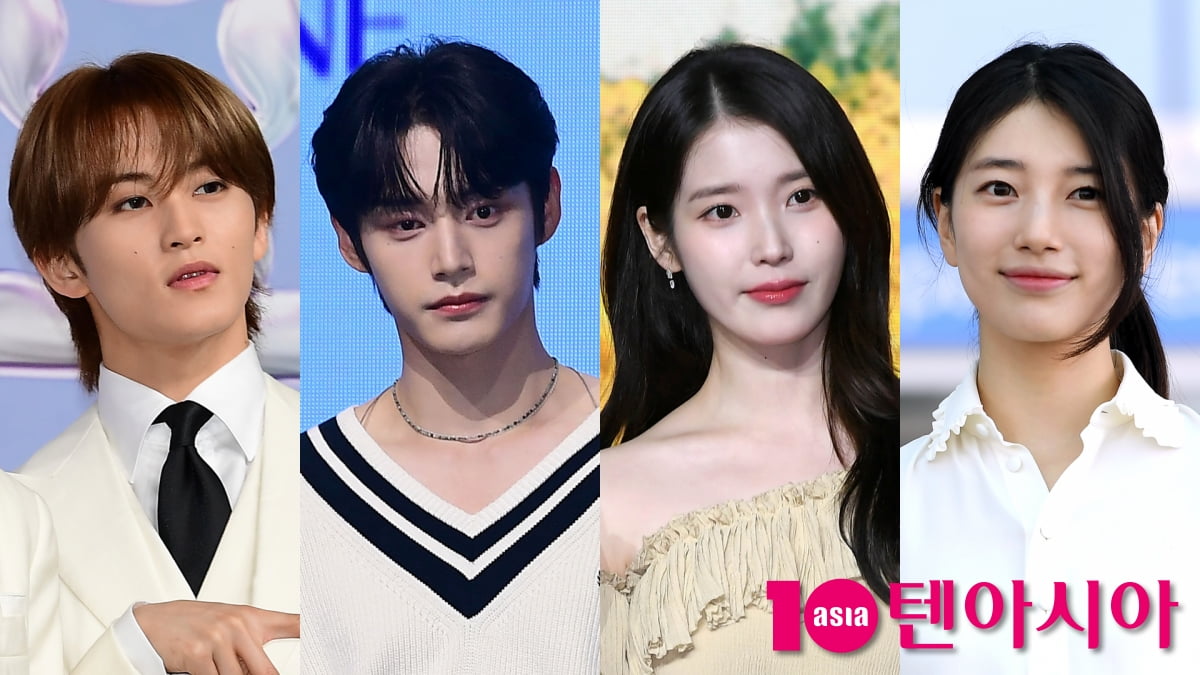 NCT 마크, 제로베이스원 김지웅, 수지, 아이유/ 사진=텐아시아 사진 DB