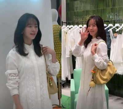한지민, 천사 아니랄까봐…화이트 원피스로 '인간 반사판' 증명