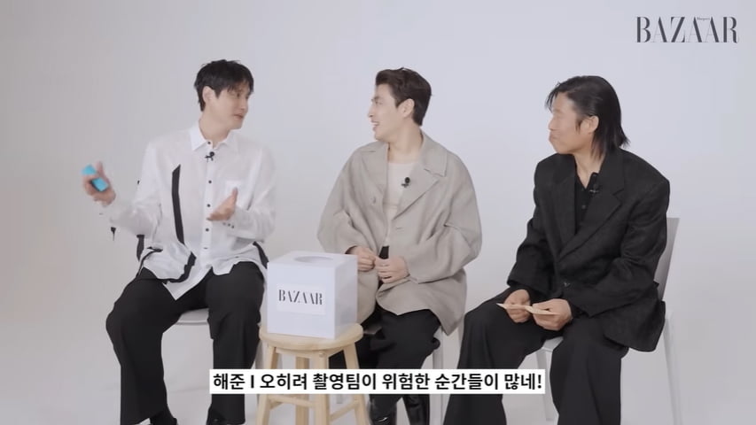 배우 아닌 스태프가 더 위험했네…유해진 달리기 속도에 "따라가기 힘들다고"('하퍼스 바자')