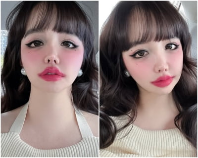 정말 보정 어플 아닐까…박봄, 해명에도 의심스러운 셀피