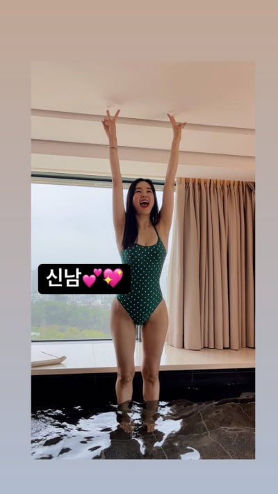 장영란, 78kg까지 나갔는데…CG 의심될 정도의 수영복핏