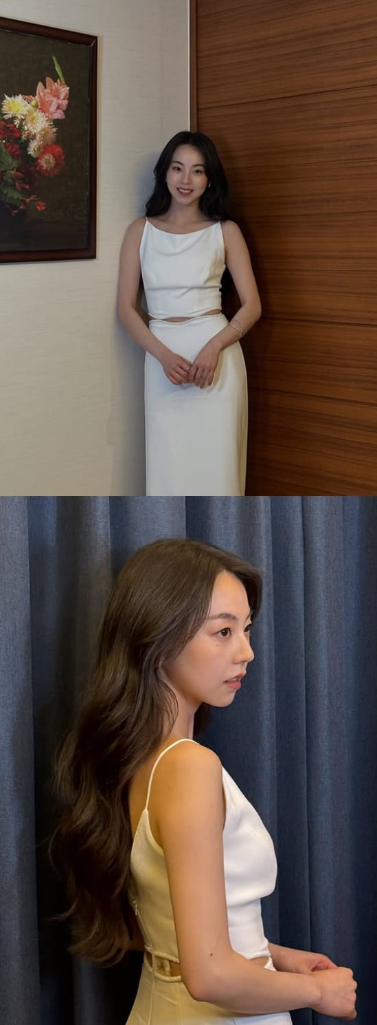 '164cm 46kg' 안소희, 웨딩드레스 입었나…팬들도 깜짝, 뼈말라에 드러난 볼륨감