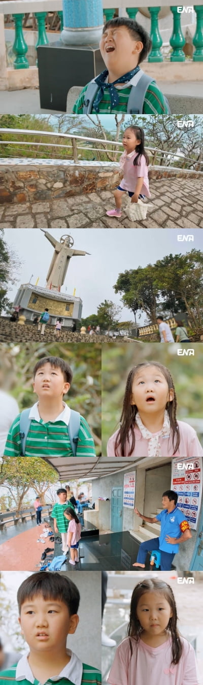 '장윤정 2세' 도연우, 도하영 못 당하네…811 계단 앞서 체력 완패 ('내생활')