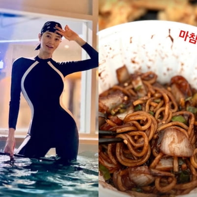김혜수, 인간미 넘치네…카메라 꺼지자 짜장면 '폭풍흡입'