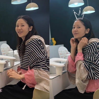 고현정, 오늘은 손톱 관리하는 날…"휘청휘청" 의식했나 상반신만 찰칵
