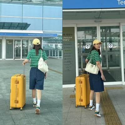 신혼여행 따라갈 거야?…신지, 김종민 출국날 '공항' 등장