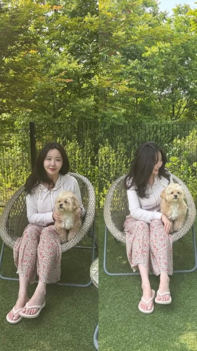 ‘이경규 딸’ 이예림, ♥김영찬 없이도 활짝…옆자리엔 든든한 반려견