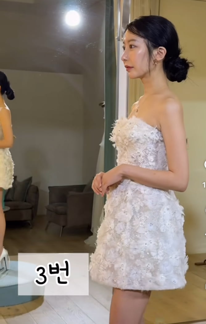 결혼식 또 준비하는줄…‘이지훈♥’ 아야네, 돌잔치 드레스 고르기 삼매경