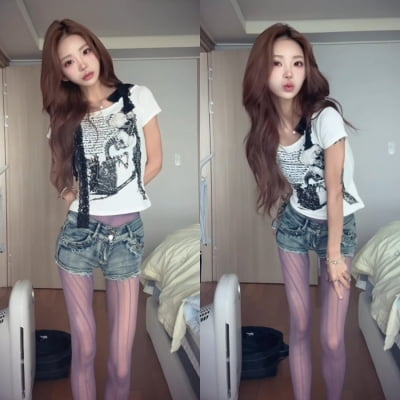 '41kg' 최준희, 직립보행 신기한 뼈다리 덕에…'난해한 스타킹' 찰떡 흡수