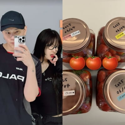 용준형♥현아, 부모님도 살뜰히…직접 담근 청에 '앙증 뽀짝' 스티커