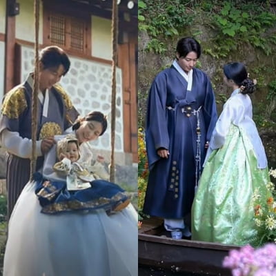 '♥이지훈' 일본인 아내, 기모노 아닌 '한복' 입었다…맛보기가 이 정도