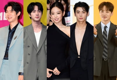 'TTA 종료 D-1' BTS 진·뷔, 블랙핑크 제니·지수 치열한 대결…'베스트송' 현재 1위 박서진