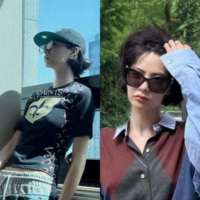 나나, 연일 당당한 '노브라' 패션…선명한 발목 타투도 오픈