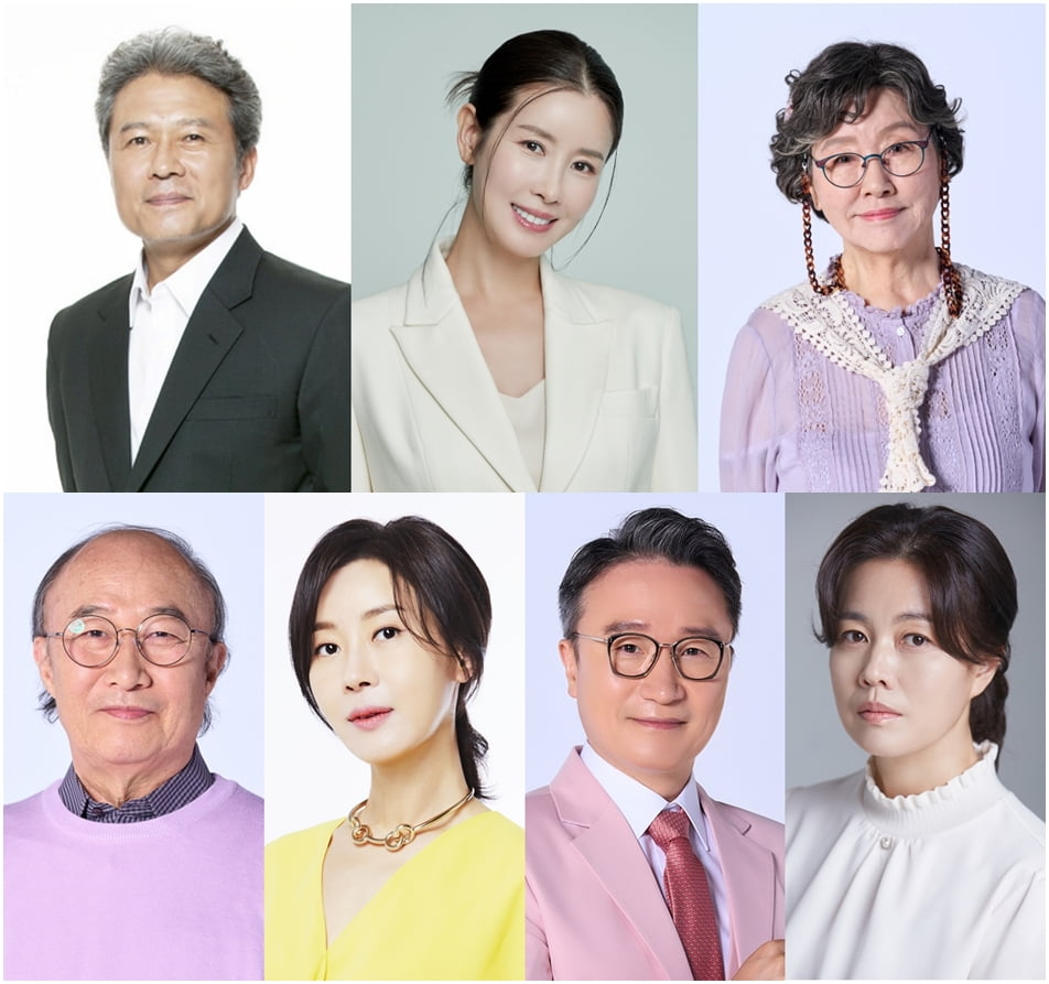 사진 제공: 제이와이드컴퍼니(천호진), 하이퍼스토리(이태란), KBS(반효정), KBS(윤주상), 인연엔터테인먼트(김희정), KBS(박성근), 누아엔터테인먼트(김정영)