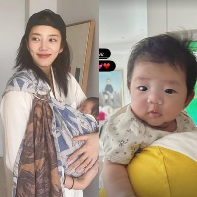 해이 모기 물렸어?…손담비 딸, 예쁜 얼굴에 무슨 일이람