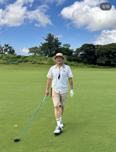 조세호, 림프샘 염증 호소하더니…40도 육박한 폭염에도 명랑 골프