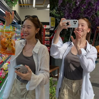 '11월 결혼' 민아, 여행하며 헤벌쭉…핸드폰 손에서 놓질 못하네