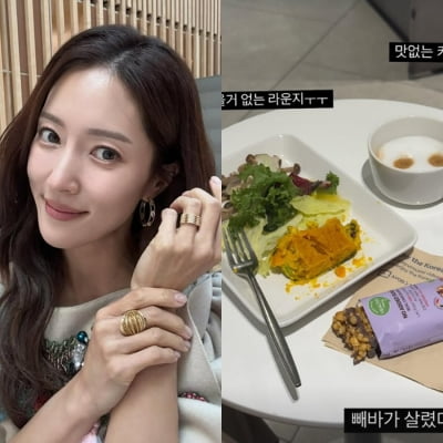 왕빛나 "음식 맛없어, 담요도 복잡"…대한항공 서비스 '작심 비판'