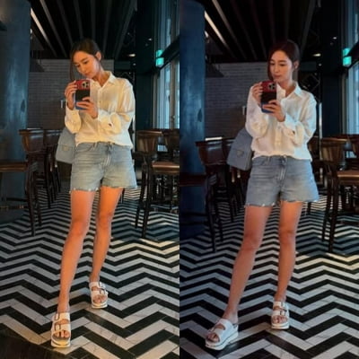 이민정, 실제 키 몇이길래…보정 기능 거울 발견하자 "어맛!"