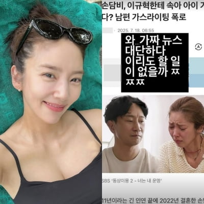 속아서 아이 가져…손담비, 별안간 가스라이팅에 "할 일 없냐 쯧쯧쯧"