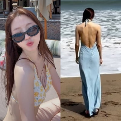 '승무원 출신' 성해은, 또 몸매 레전드 기록…등 근육이 쩍쩍