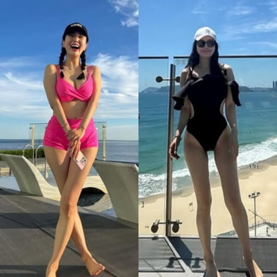 장영란, 휴가지서 '10년 넘은 수영복' 빛 보게 만들었다…연일 '떠들썩'