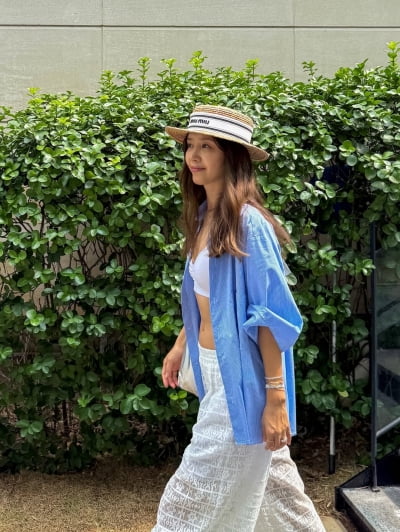 '47세' 채정안, 20대 보다 청량하면 어떡해…'탄탄한 복근+아찔한 등라인'