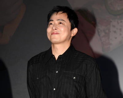 Cho Jung-seok Attends Stage Greeting for New Film 'My Daughter is a Zombie' in Seoul