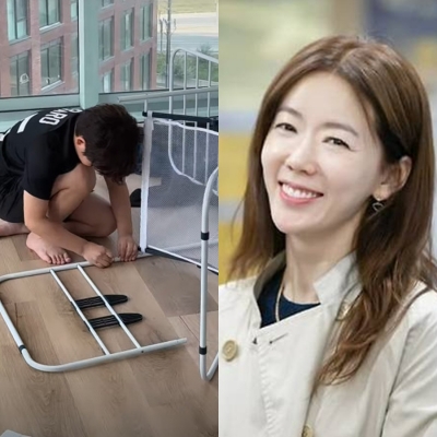 안선영 아들, 캐나다 스카웃 받은 귀한 몸인데…현실은 '건조대' 조립