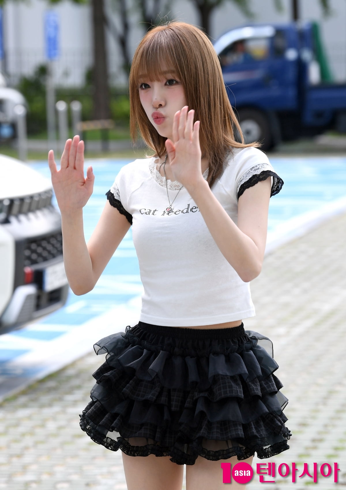 최예나, 상큼 발랄 깜찍...태양도 질투하는 미모[TEN포토+]