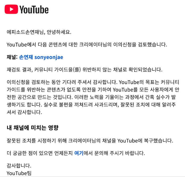 사진=손연재 유튜브 채널