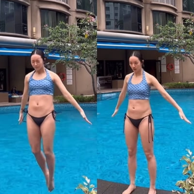 '댄서와 열애설' 혜리, 인간미 넘치는 뱃살…'장골 근육'은 반전