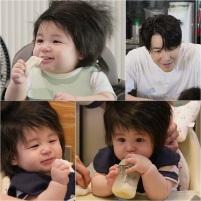 심형탁, 아들이 '떡뻥'만 먹어도 감격하는 47살 아빠…"너무 신기해"('슈돌')
