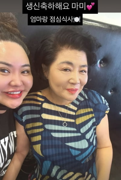 '홍진영 언니' 홍선영, 모친과 점심 데이트…의문의 남성도 동행