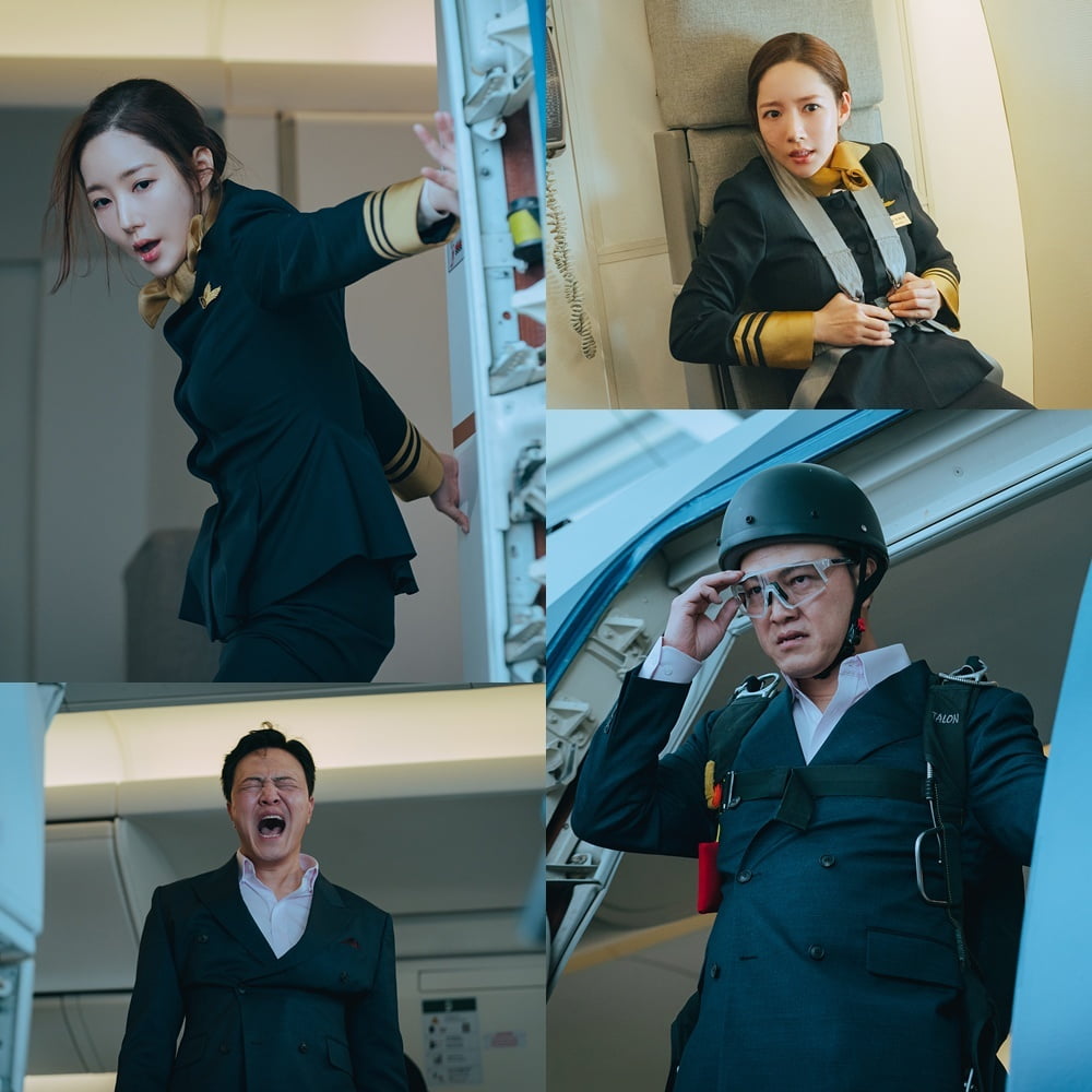 박민영, 스튜어디스 됐다…비행 중 긴급 사태, "SOS 경고등 켜져" ('컨피던스맨')